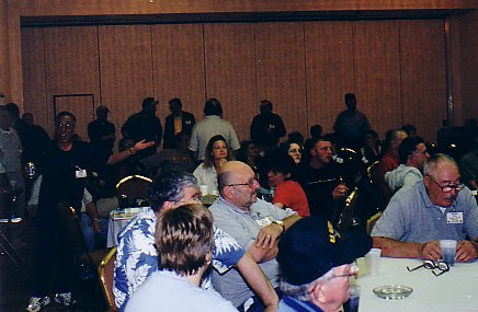 Hospitality Room, Friday afternoon, (Jim Tobin on right)